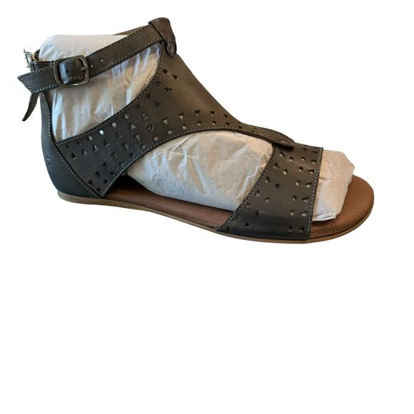 NIB ROAN by Bed Stu Kit Cutout Bosco Grey Gladiator Sandals Leather Size 7 - Picture 8 of 9